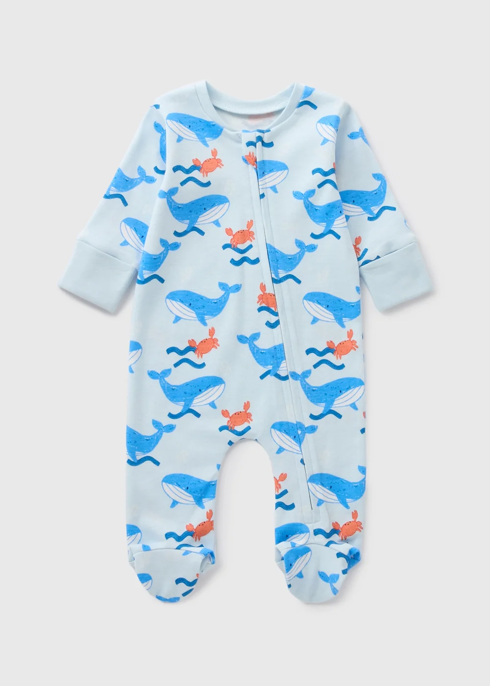 Baby Blue Whale Bodysuits (Newborn-18mths) - 0-3 months Image 1