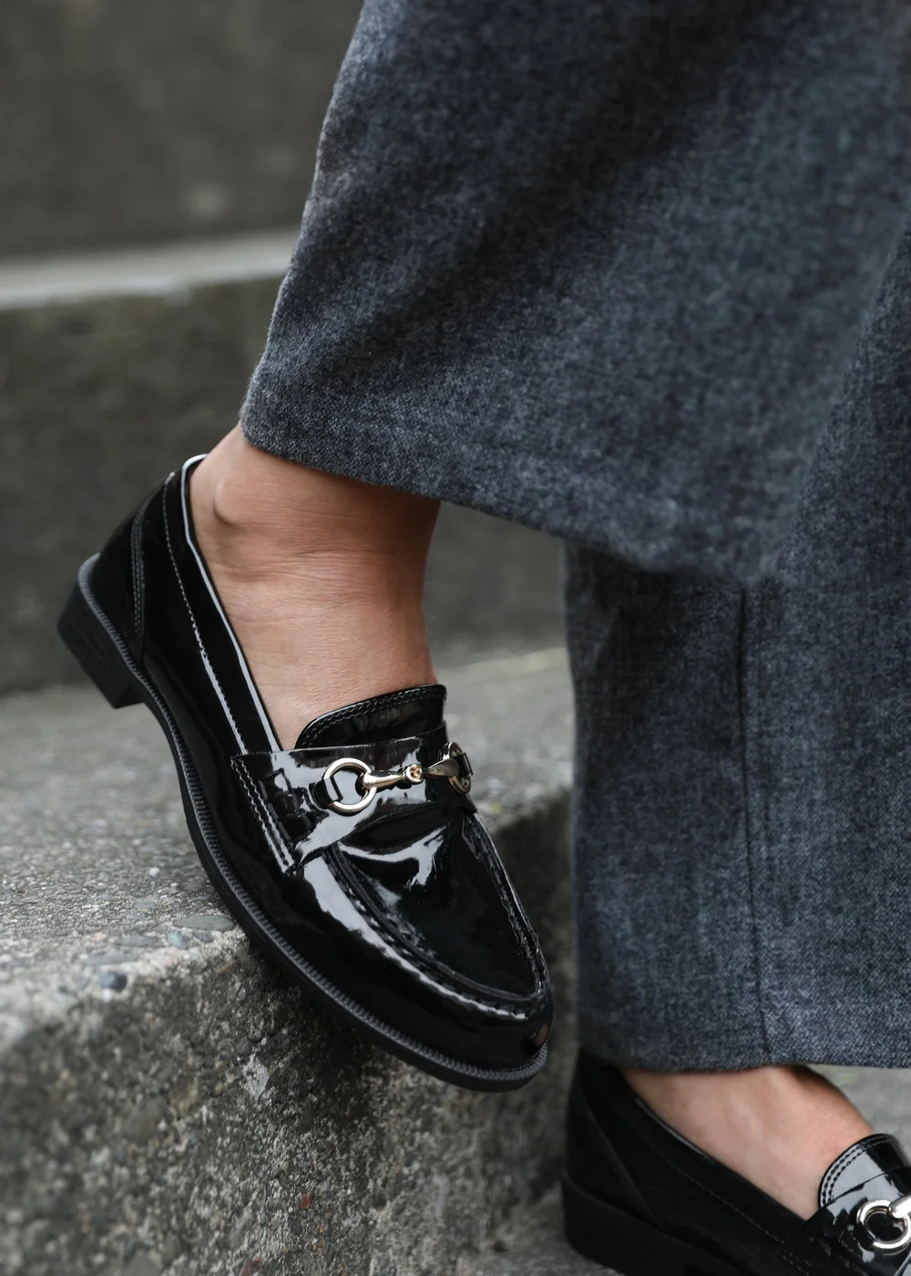 Where's That From Black Cielo Round Toe Metal Detail Loafers - 7 Image 1
