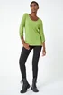 Roman Lime Bow Back Detail Stretch Top - Size 20 Image 3