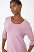 Roman Light Pink Bow Back Detail Stretch Top - Size 16 Image 1