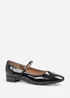 Where's That From Black Minsk Wide Fit Low Heels - Size 3 Image 2