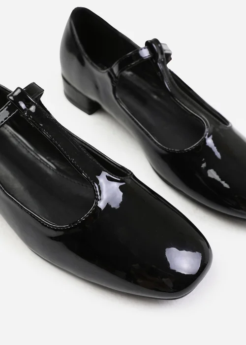 Where's That From Black Cairo Low Heel With T Strap - 3 Image 3