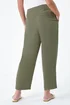 Roman Khaki Petite Cropped Tapered Trousers - 10 Image 4