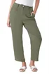 Roman Khaki Petite Cropped Tapered Trousers - 10 Image 1