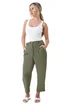 Roman Khaki Petite Cropped Tapered Trousers - 10 Image 2
