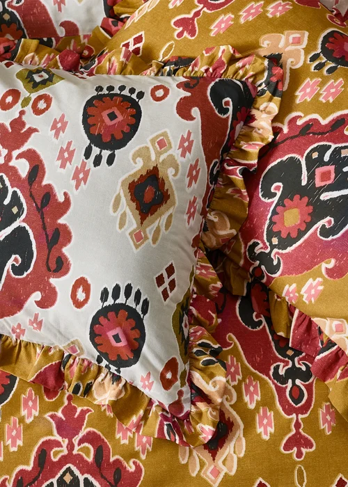 Paoletti 1973 Dawson Ikat Amber Reversible Duvet Cover Set - Single Image 3