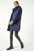 Roman Midnight Blue Longline Quilted Hooded Gilet - 12 Image 3