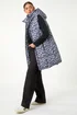 Roman Grey Animal Print Longline Quilted Gilet - 20 Image 2