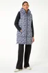 Roman Grey Animal Print Longline Quilted Gilet - 20 Image 4