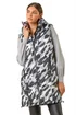 Roman Light Grey Camo Print Longline Hooded Gilet - 16 Image 1
