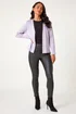 Roman Lilac Petite Sparkle Open Knit Cardigan - Size 10 Image 3