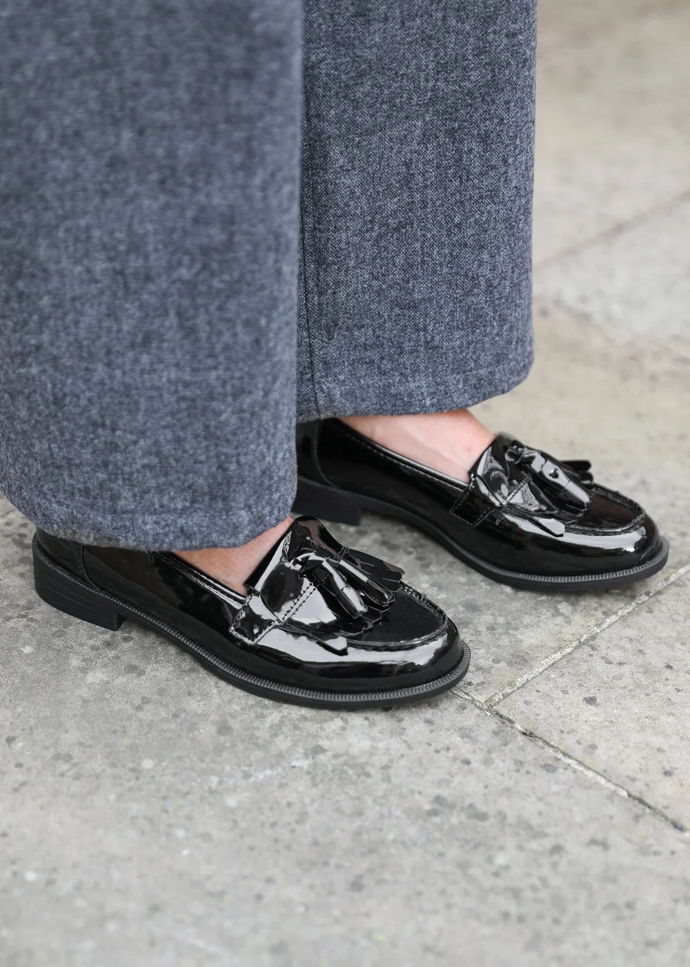 Where's That From Black Patent Imogen Flatform Slip On Loafers - 8 Image 1