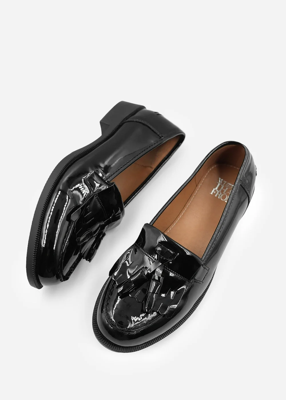 Where's That From Black Patent Imogen Flatform Slip On Loafers - 8 Image 2