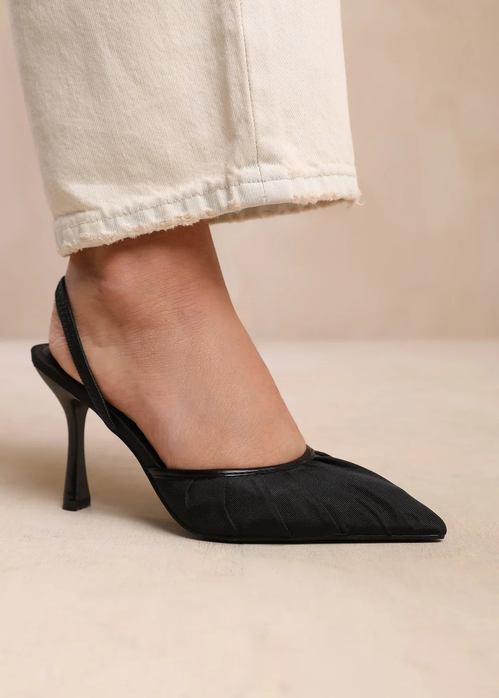 Where's That From Black Maldives Wide Fit Pointed Toe Heels - 3 Image 1