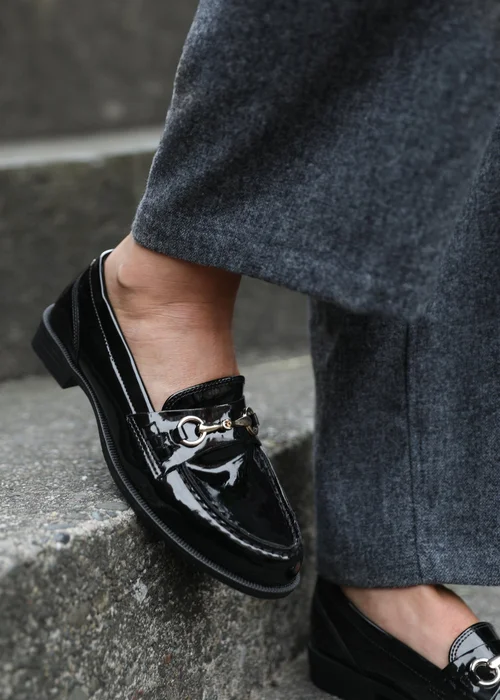 Where's That From Black Cielo Wide Fit Metal Detail Loafers - 4 Image 1