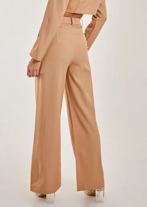 Pink Vanilla Stone Pinstripe Wide Leg Trousers - 6 Image 2