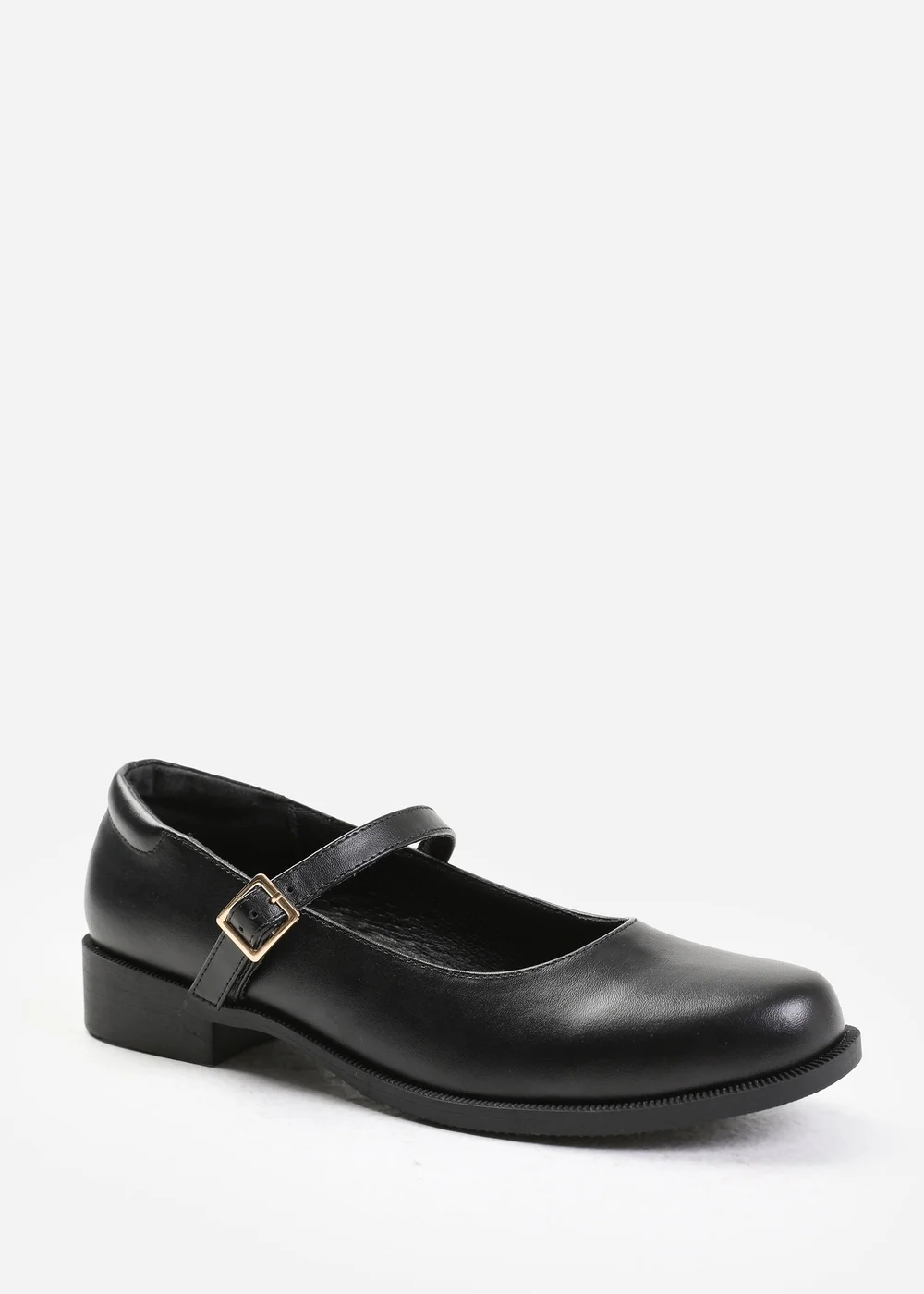 Where's That From Black Kingston Buckle Detail Low Heel Loafers - 5 Image 2