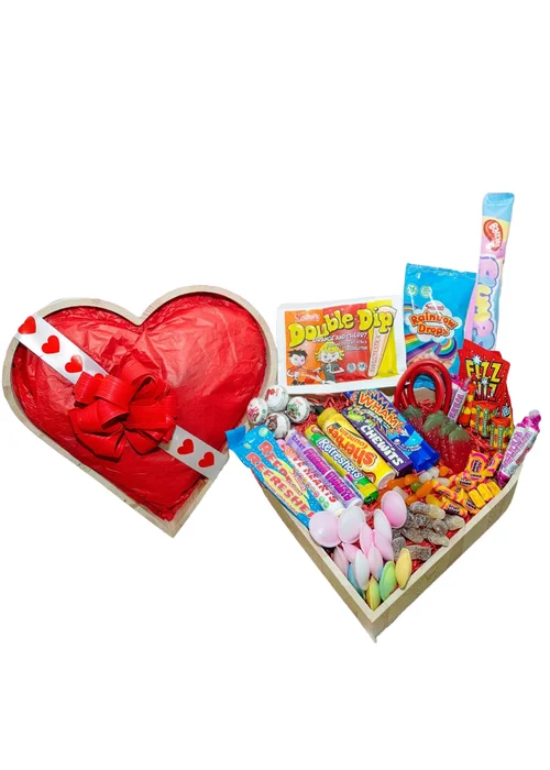Funky Hampers Love Sweets Wooden Heart - No Size Image 1