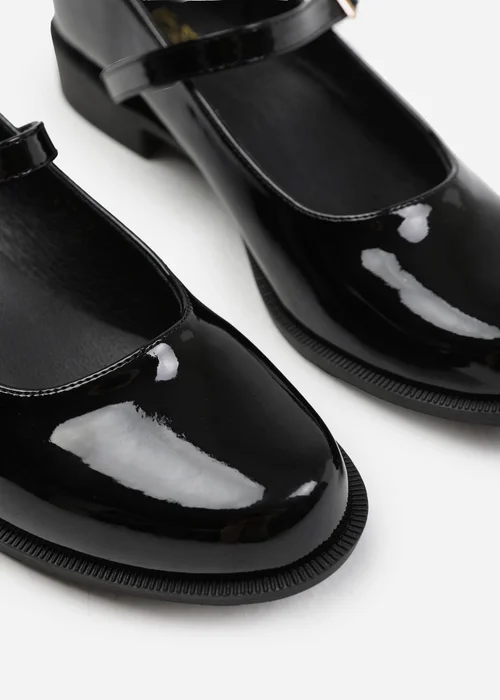 Where's That From Black Kingston Extra Wide Low Heel Loafers - 4 Image 3