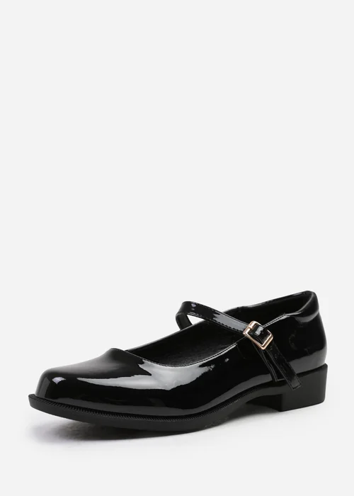 Where's That From Black Kingston Extra Wide Low Heel Loafers - 4 Image 2
