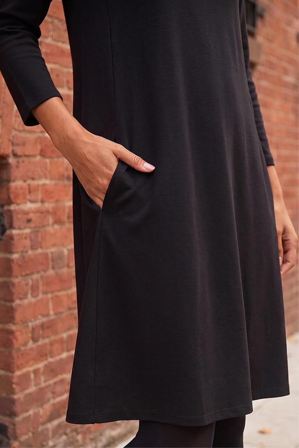 Roman Black A-Line Pocket Detail Swing Dress - 20 Image 4