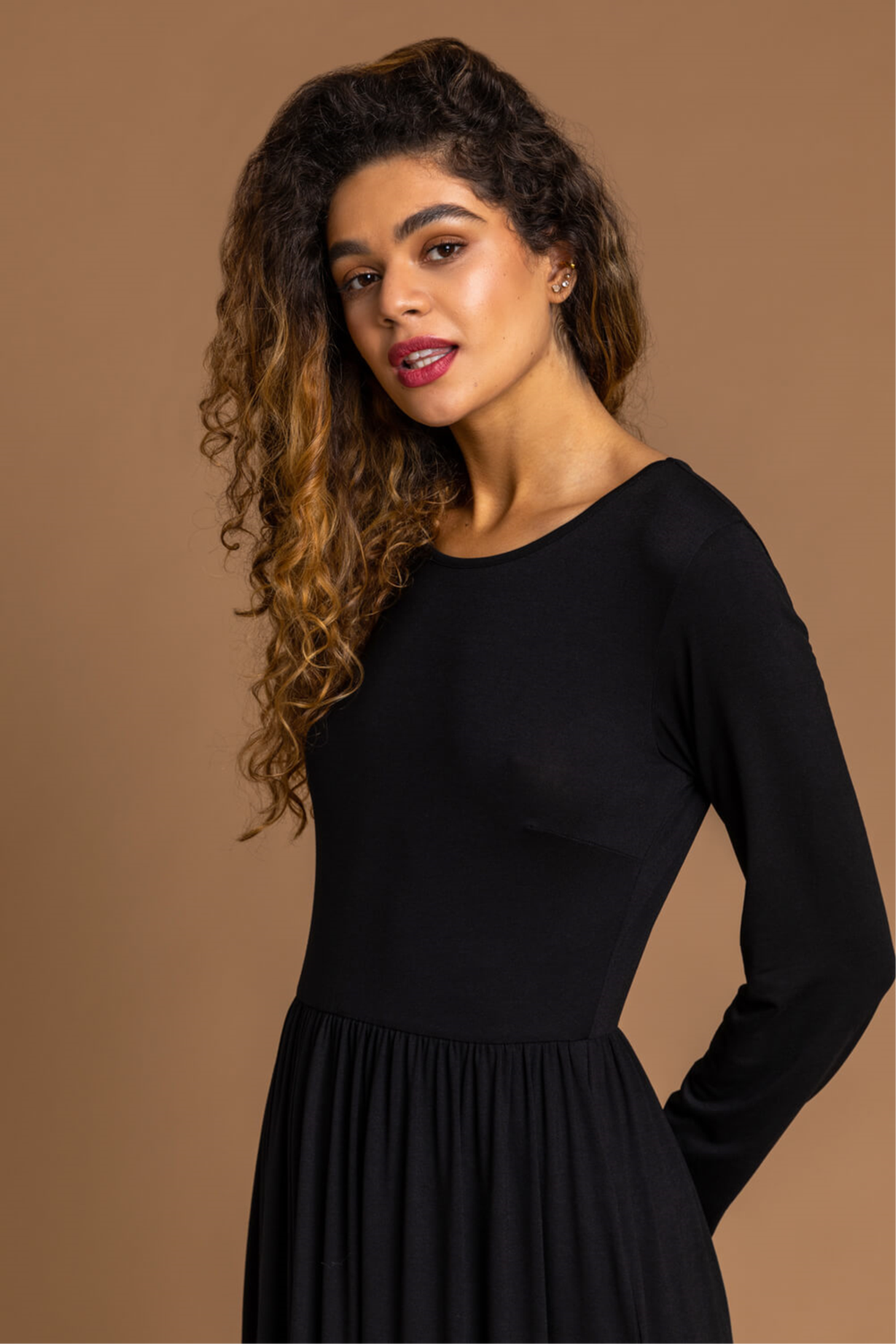 long sleeve jersey maxi dress uk The Jersey Maxi Dress byJGK