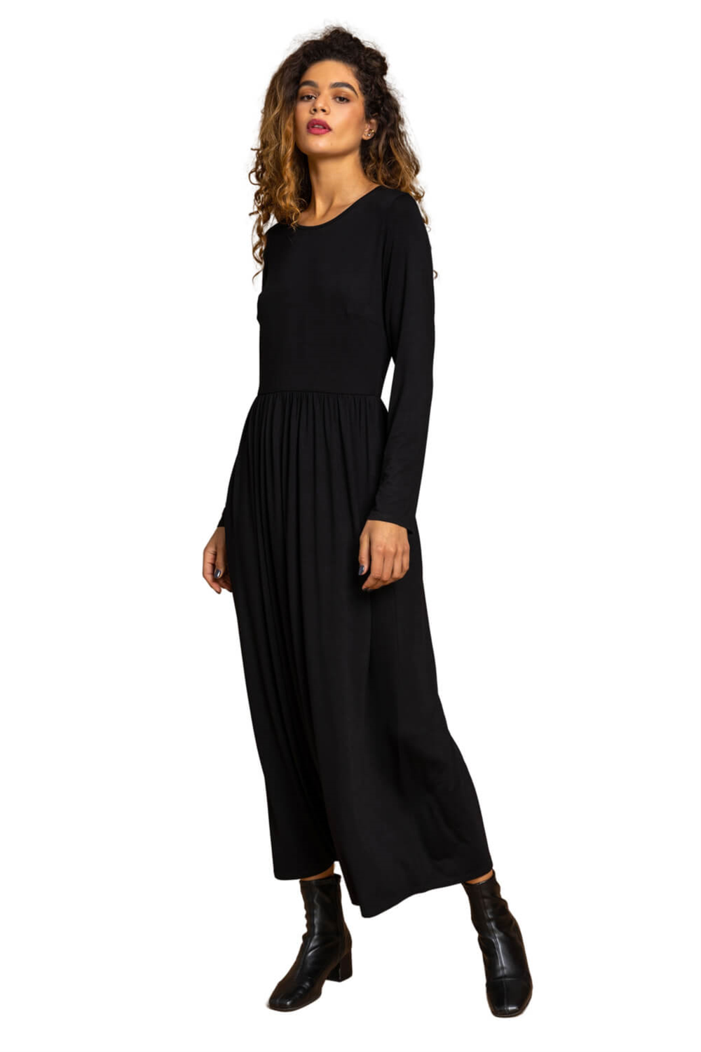Roman Black Long Sleeve Jersey Maxi Dress - 20 | Matalan Roman Black Long Sleeve Jersey Maxi Dress - 20 | Matalan