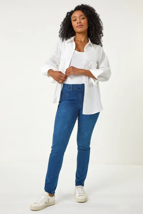 Roman Blue Petite Denim Stretch Jegging - 6 Image 2