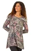 Roman Khaki Animal Print Stretch Tunic - Size 12 Image 2