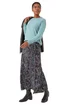 Roman Blue Ditsy Floral Print Stretch Midi Skirt - Size 10 Image 2