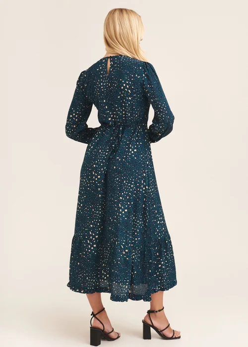 Gini London Green Animal Print Long Sleeve Midaxi Dress - 8 Image 2