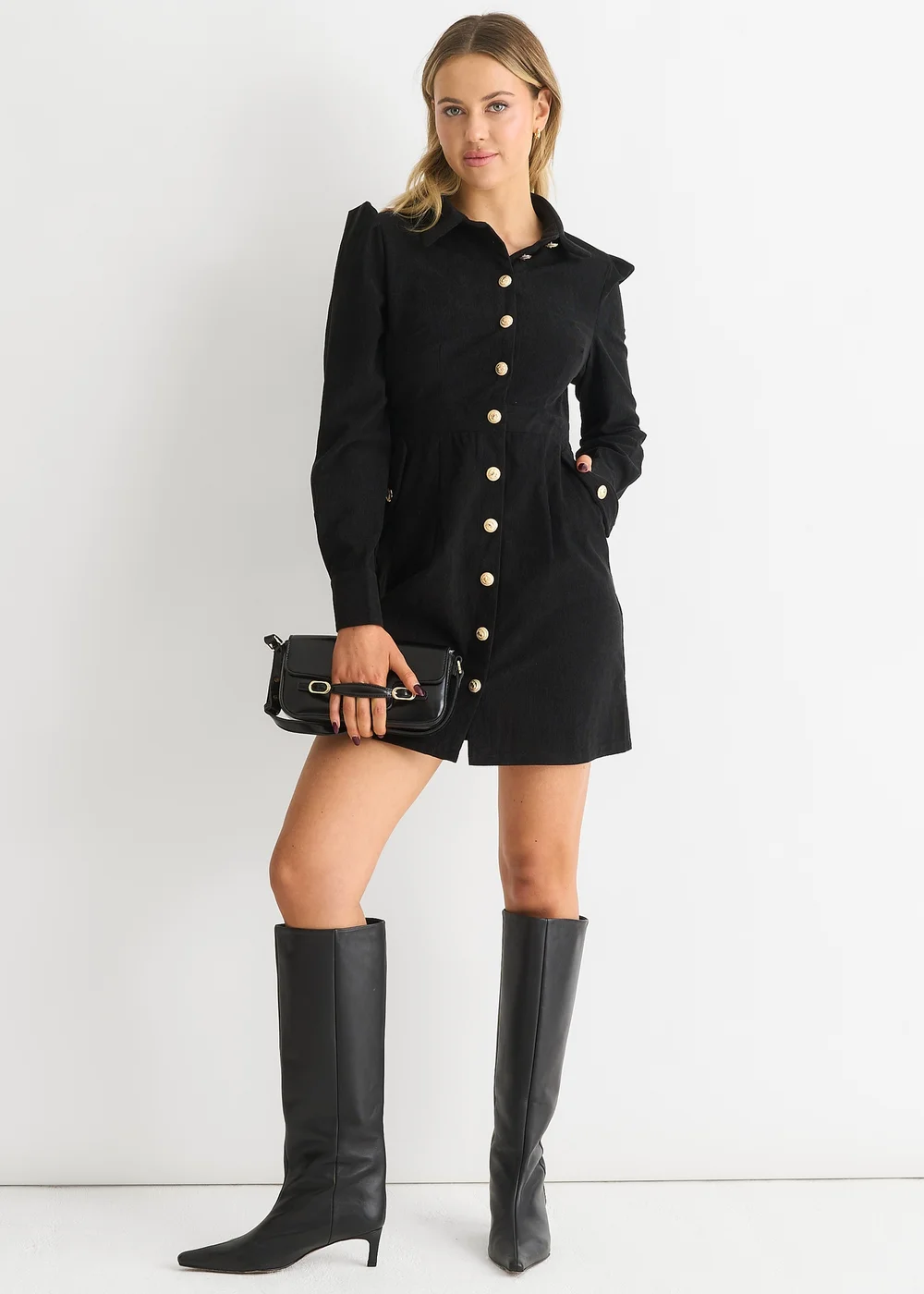 corduroy shirt dress uk Kintail Embroidered Corduroy Shirt Dress
