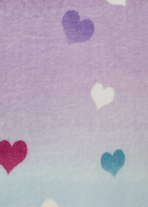Bedlam Cosy Ombre Heart Pink Plush Duvet Cover Set - Single Image 4