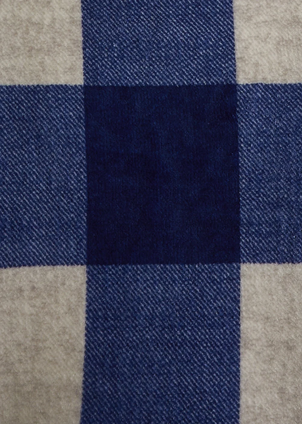 Bedlam Cosy Theo Check Blue Plush Duvet Cover Set - Single Image 4