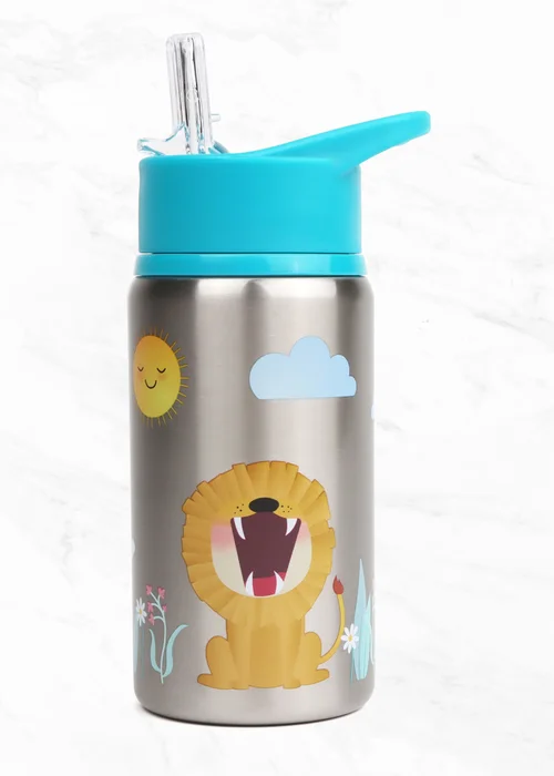 Myga Teal Blue Animal Childrens Water Metal Bottle - One Size Image 4