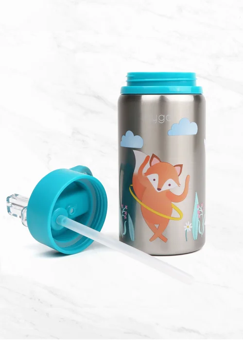 Myga Teal Blue Animal Childrens Water Metal Bottle - One Size Image 3