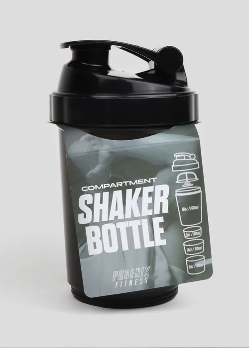 Phoenix Fitness Slate Compartment Shaker Bottle - One Size Image 5
