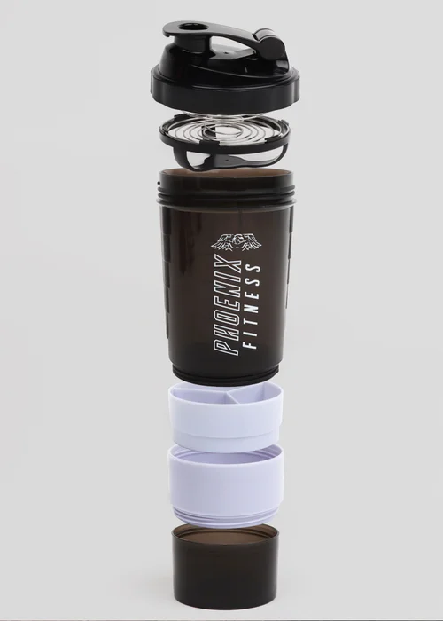 Phoenix Fitness Slate Compartment Shaker Bottle - One Size Image 3