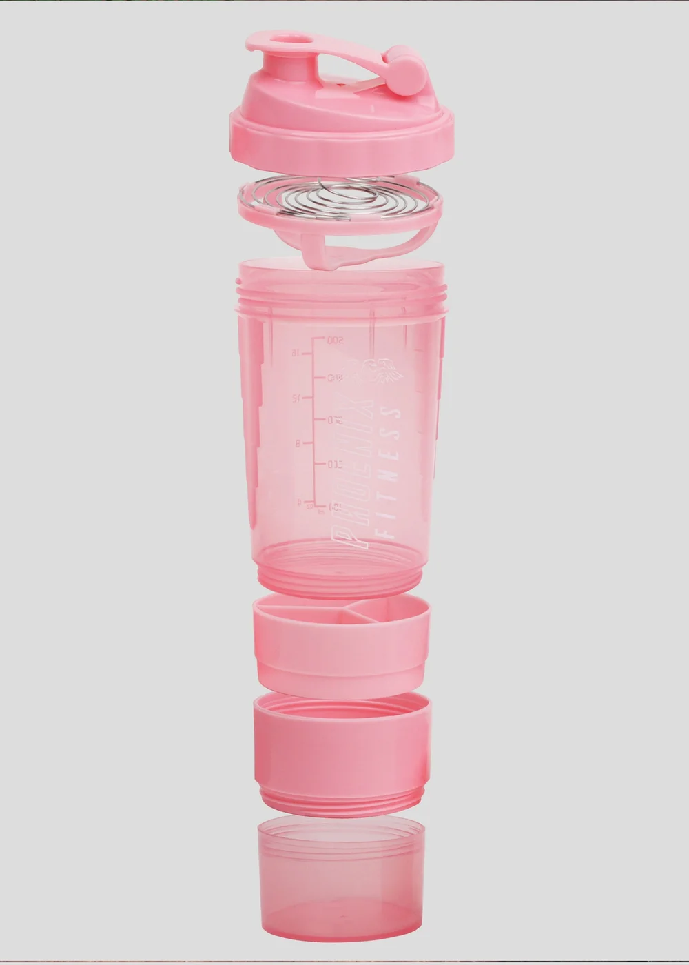 Phoenix Fitness Pink Compartment Shaker Bottle - One Size Image 3