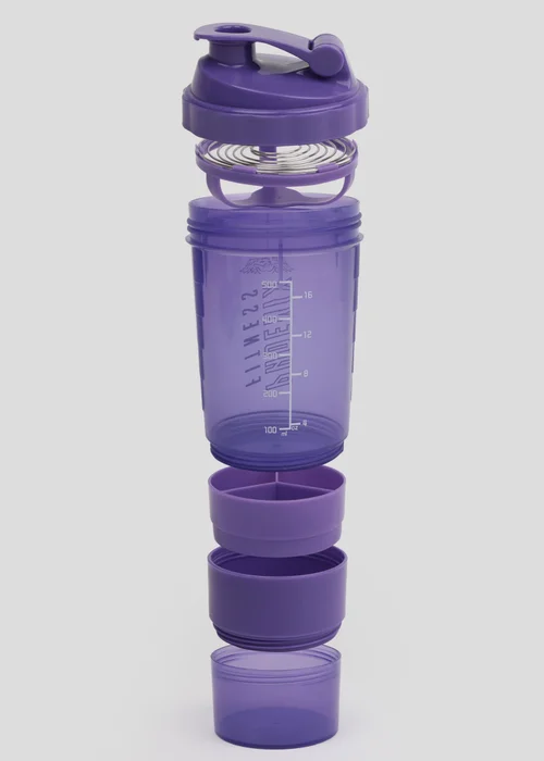 Phoenix Fitness Purple Compartment Shaker Bottle - One Size Image 3