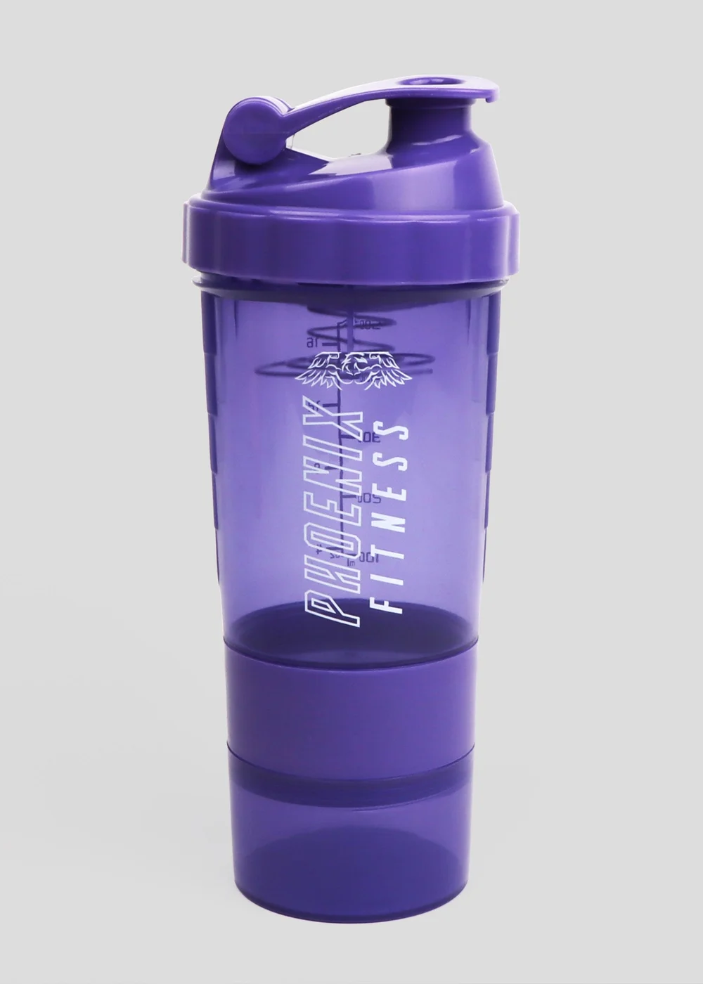 Phoenix Fitness Purple Compartment Shaker Bottle - One Size Image 1