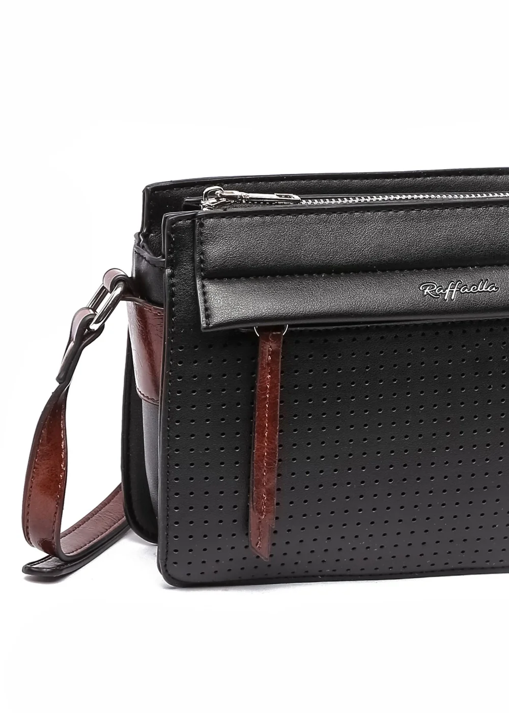 Raffaella Black Thin Cross Body Bag - One Size Image 2
