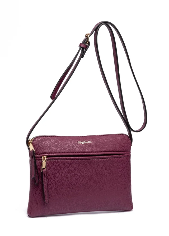 Raffaella Wine Front Pocket Cross Body Bag