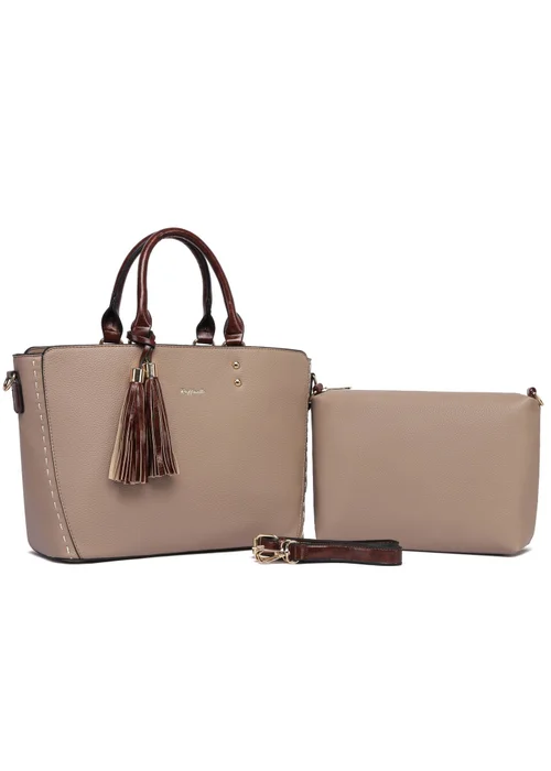 Raffaella Taupe Twin Handle Handbag - One Size Image 1