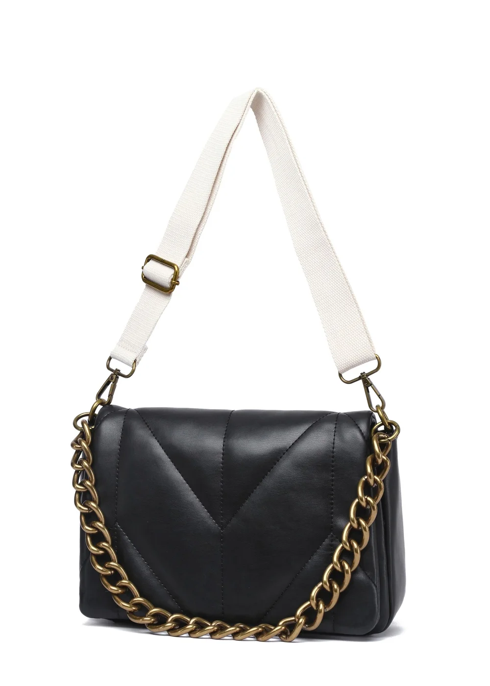 Raffaella Black Chain Front Cross Body Bag - One Size Image 1