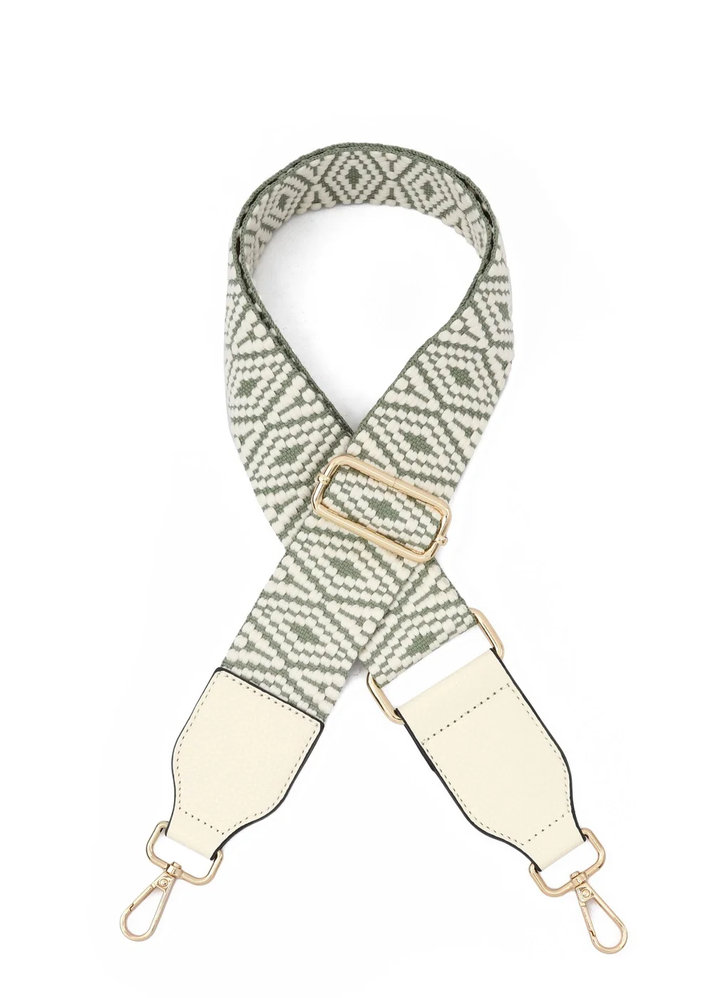 Raffaella Green and White Changeable Handbag Strap - One Size Image 1