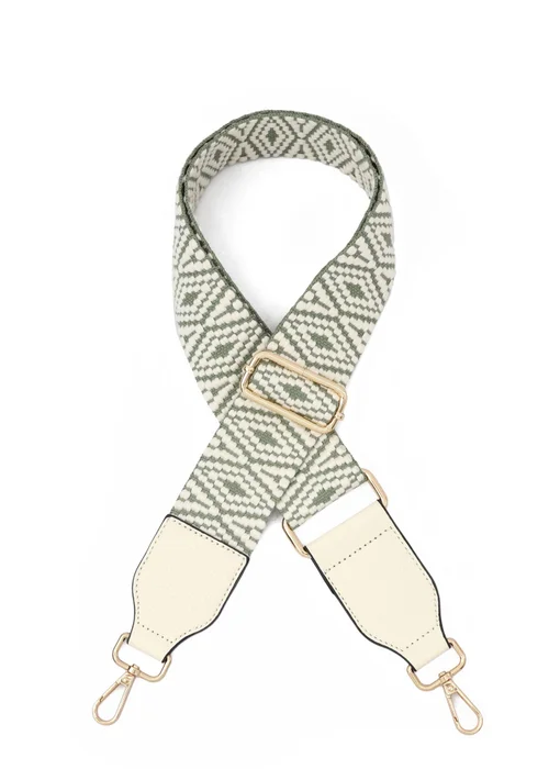 Raffaella Green and White Changeable Handbag Strap - One Size Image 1