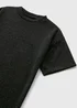 Girls Black Glitter T-Shirt Dress - Age 7 Years Image 2