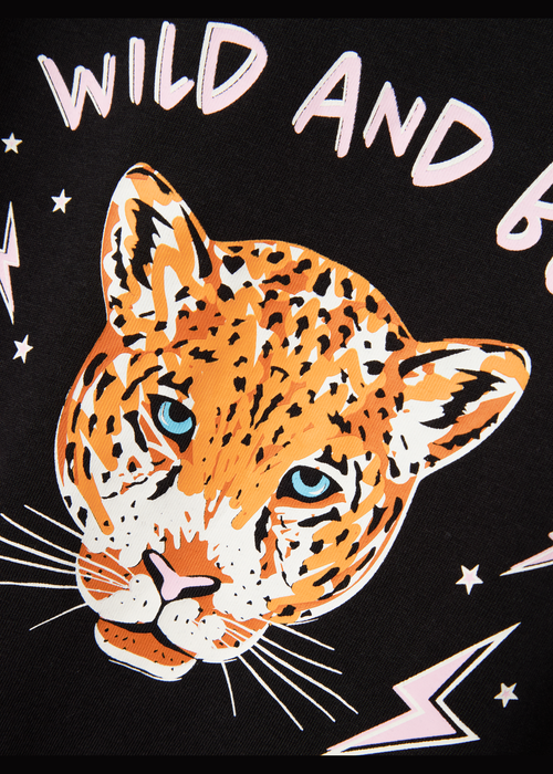 Name It Girls Black Leopard T-Shirt (6-12yrs) - 6 Yrs Image 4