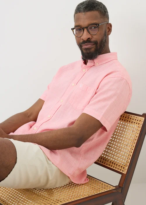 Lincoln Pink Textured Shirt - S Image 1